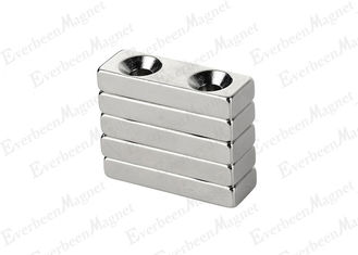 China N52 Countersunk Neodymium Magnets With Two Countersunk Hole NiCuNi Plating Anti - Rust supplier