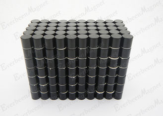 China Cylinder N35 Neodymium Magnets Coated Black Epoxy , Neodymium Cube Magnets For Furniture Component supplier