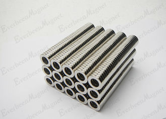 China Small / Neo Neodymium Ring Magnets Coated Ni Axial Magnetization OD17 * ID10 * 3mm supplier