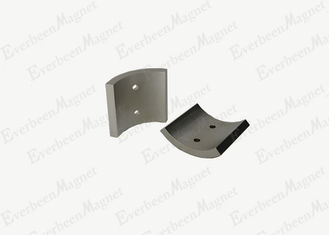 China NdFeB N48 Neodymium Magnets , Powerful Rare Earth Magnets Tile Shape With Two Holes supplier