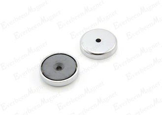 China Holding Magnets With A Straight Center Hole , Neodymium Flat Mount Round Magnetic Base supplier