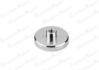 China High Remanence N38 Bolt On Magnets , Pot Magnets With Steel Cup Anti - Oxidatedv supplier