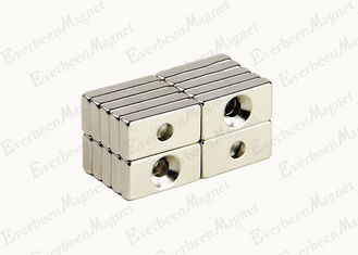 China N42 Rectangular Countersunk Neodymium Magnets 1 &quot; X 1 / 2 &quot; X 3 / 16 &quot; Thickness  With Tapered Hole supplier