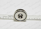 China Round Magnets With Hole In Center N42 Grade , Permanent Round Base Magnets factory