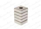 China Square / Block Countersunk Neodymium Magnets 1 * 1 * 1 / 2 Inch Axial Magnetized factory