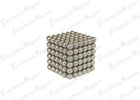 China 7 / 16 &quot; Diameter Magnetic Cube Balls Chrome Plated , Bucky Ball Cube Axially Magnetized factory