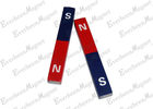 China Alnico Bar Magnet 180 mm Length Painted Red and Blue Color for Education science factory
