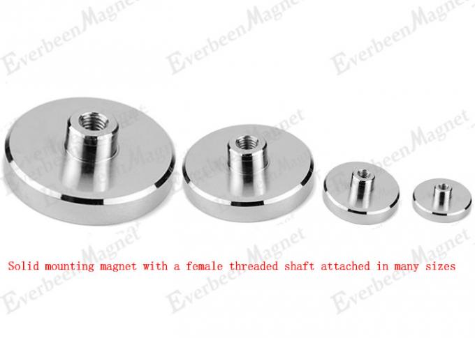 High Remanence N38 Bolt On Magnets , Pot Magnets With Steel Cup Anti - Oxidatedv