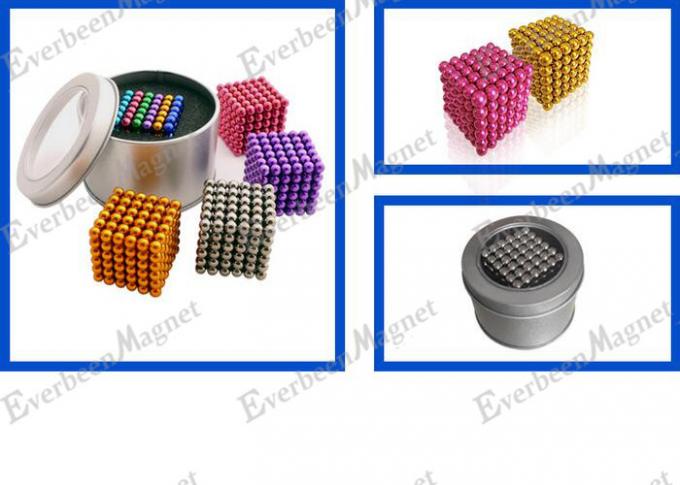 Magic 5mm / 3mm Neodymium Ball Magnets  Colorful For Magnetic Health Product