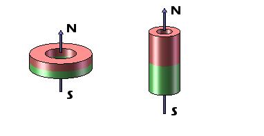 Customized Large Ceramic Ring Magnets , Round Ceramic Magnets Diametrical Magnetized