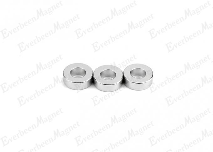 N38 Neodymium Circular Magnets with hole , Zinc Plated NdFeB Neodymium Ring Magnets
