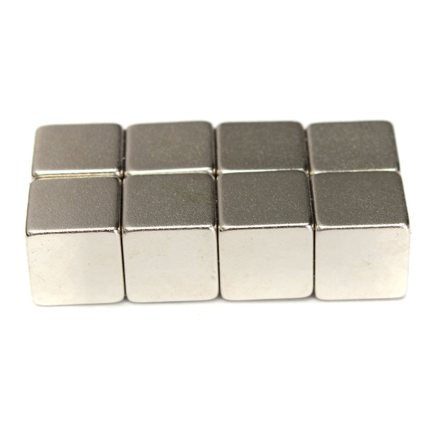 10x10x10mm Neodymium Block Magnets , Permanent Rare Earth Magnet Gold Coating
