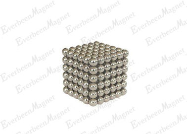 China 7 / 16 &quot; Diameter Magnetic Cube Balls Chrome Plated , Bucky Ball Cube Axially Magnetized distributor